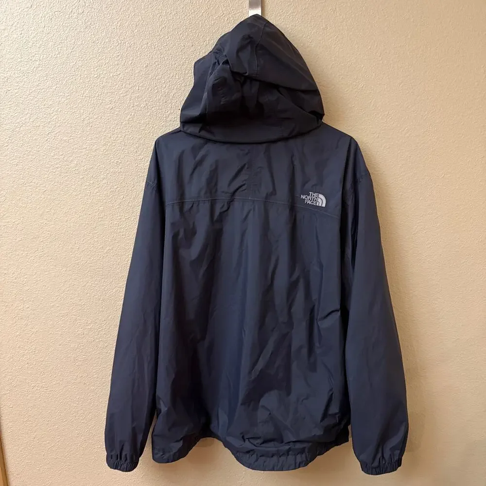 The North Face Men's Resolve HyVent Rain Jacket dark gray XL Hooded Waterproof